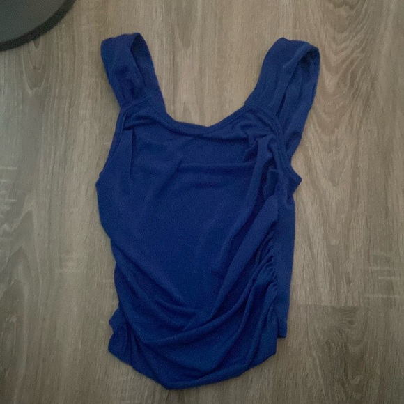 Ruched blue tank top - Picture 1 of 1